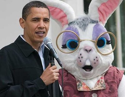 Sorry, the fursuit sucks... Obama needs real furries for his next Easter event.