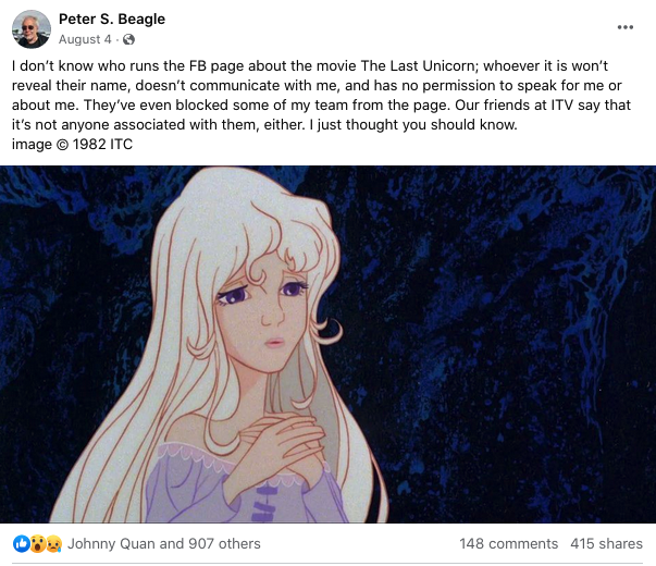 The Last Unicorn Amalthea Movie